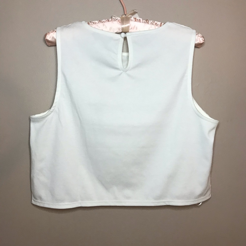 2/$25 NWT Lauren Conrad Embellished Lace Crop Top - Picture 2 of 7